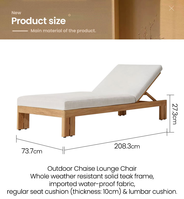 outdoor teak chaise