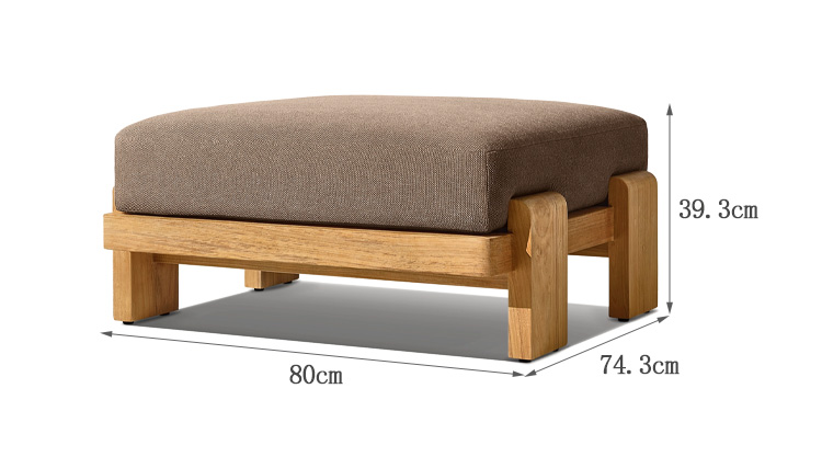 garden teak ottoman