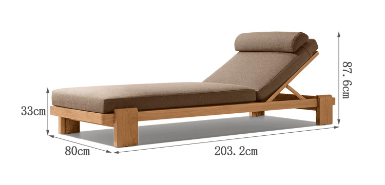 outdoor teak chaise